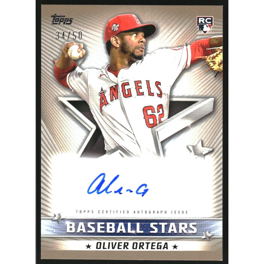 2022 Topps Baseball Stars Autographs Gold #BSAOO Oliver Ortega S2. rookie card picture