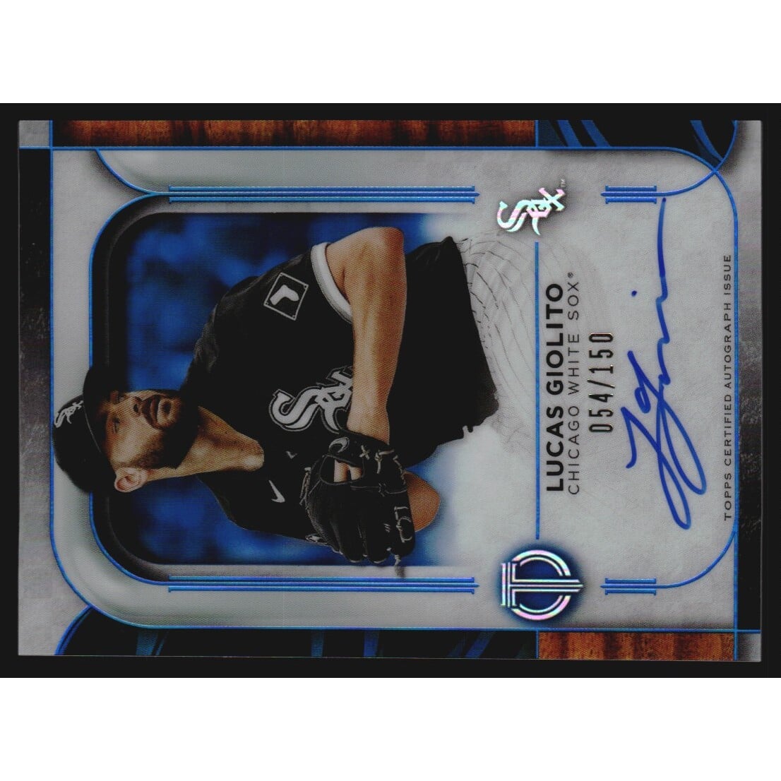 2022 Topps Tribute Autographs Blue #TALG Lucas Giolito. rookie card picture