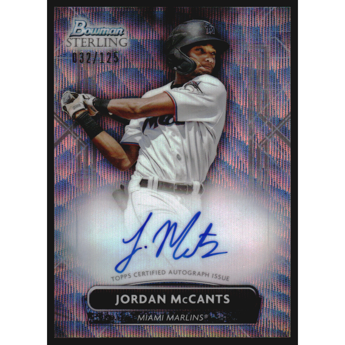 2022 Bowman Sterling Prospect Autographs Wave Refractors #PAJM Jordan McCants