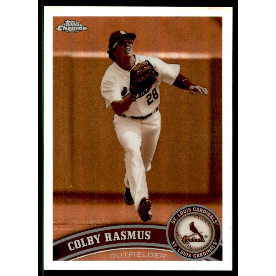 2011 Topps Chrome Sepia Refractors #71 Colby Rasmus. rookie card picture