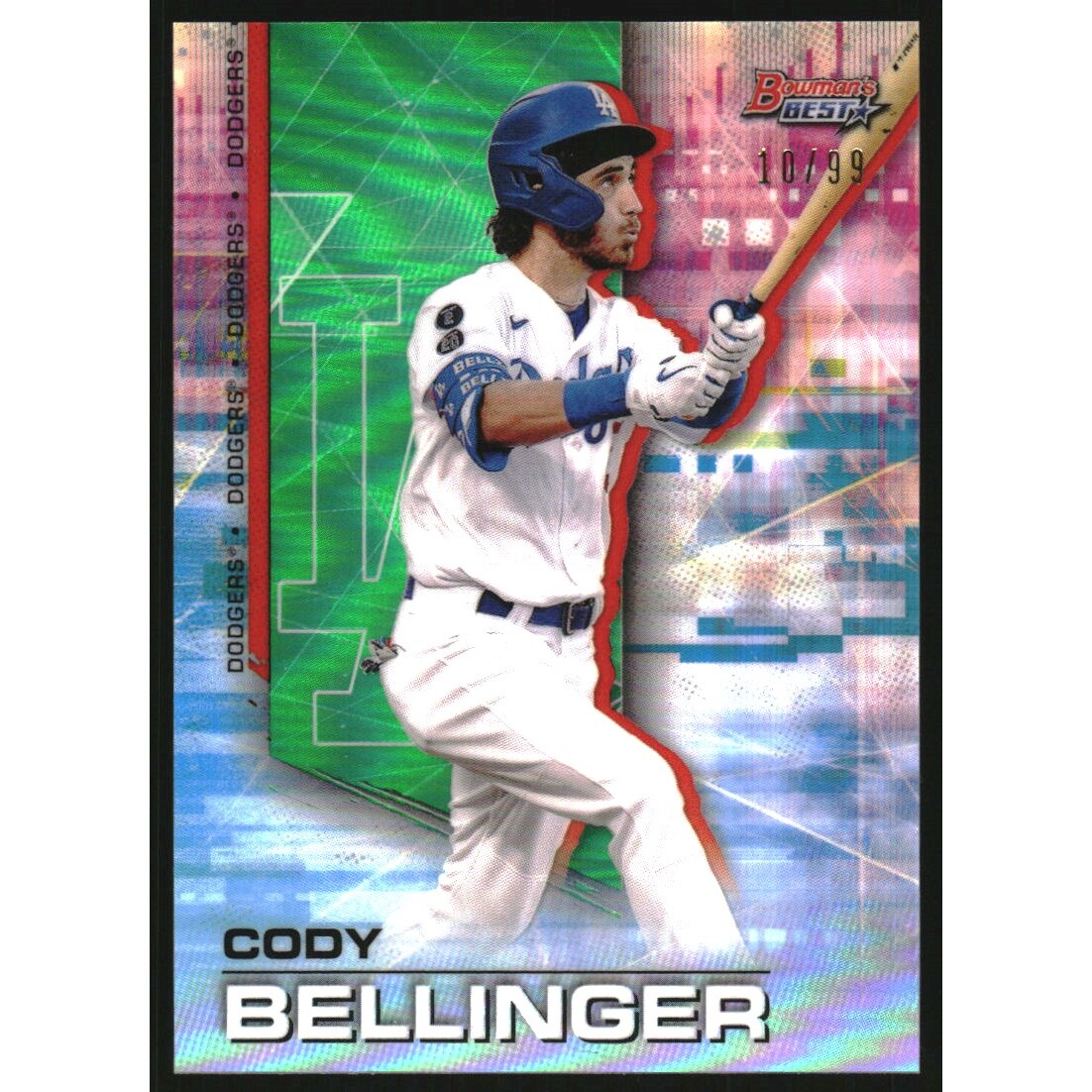 2021 Bowman's Best Green Refractors #47 Cody Bellinger