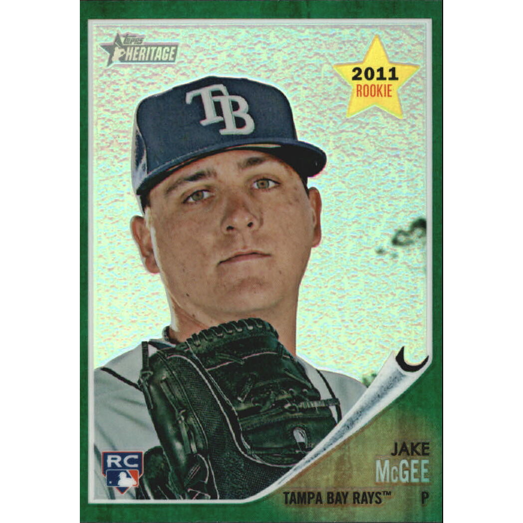 2011 Topps Heritage Chrome Green Refractors #C3 Jake McGee
