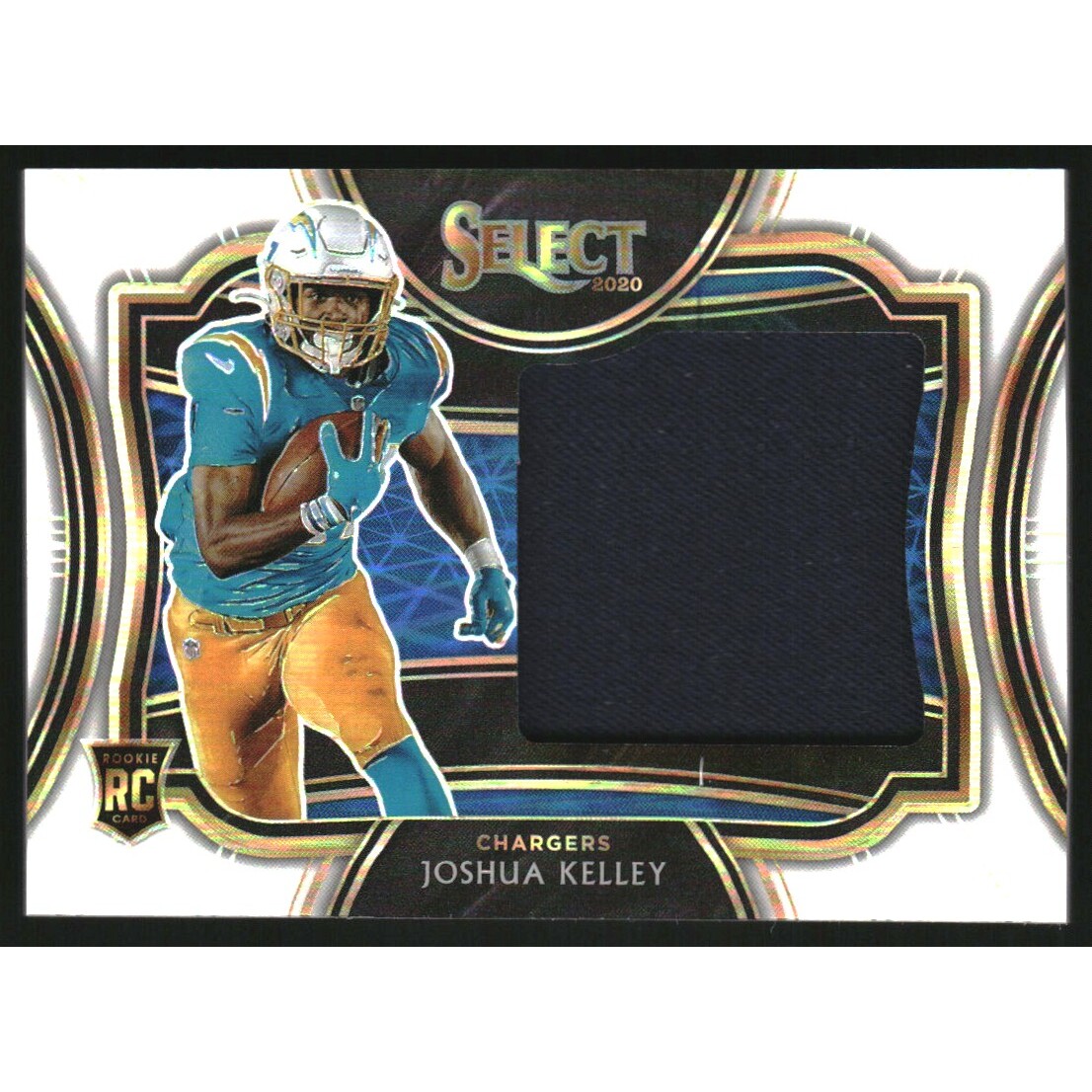 2020 Select Jumbo Rookie Swatches Prizm White #34 Joshua Kelley