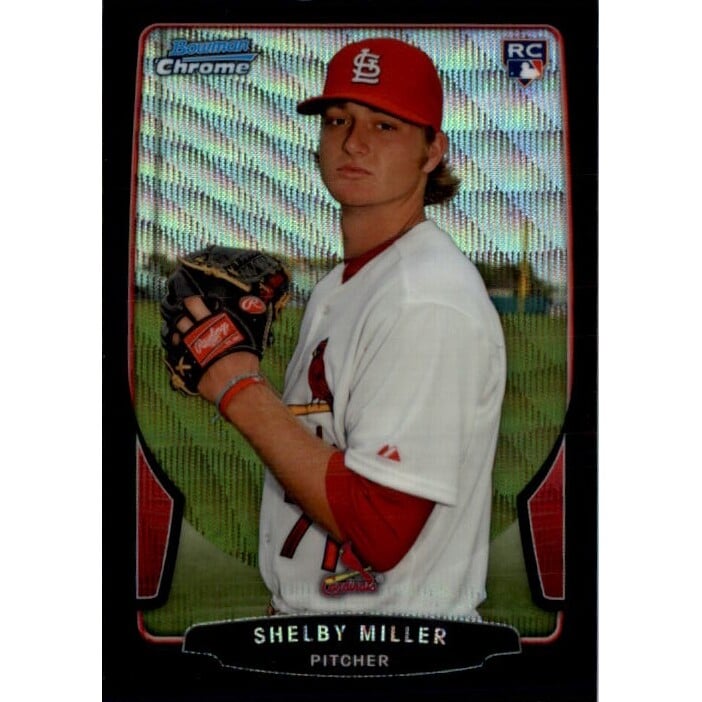 2013 Bowman Chrome Draft Black Wave Refractors #32 Shelby Miller