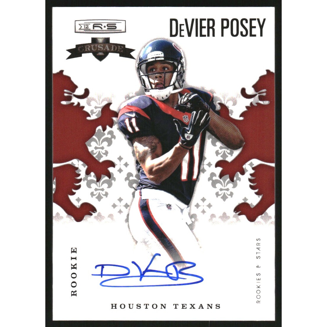 2012 Rookies and Stars Rookie Crusade Autographs Red #27 DeVier Posey/199