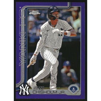 2025 Topps Chrome Purple Refractors #283 Jazz Chisholm Jr.
