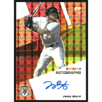 2021 Panini Mosaic Rookie Autographs Mosaic Choice Fusion Red and Yellow #12 Joey Bart
