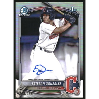 2025 Bowman Chrome Prospect Autographs Refractors #CPAEGO Esteban Gonzalez