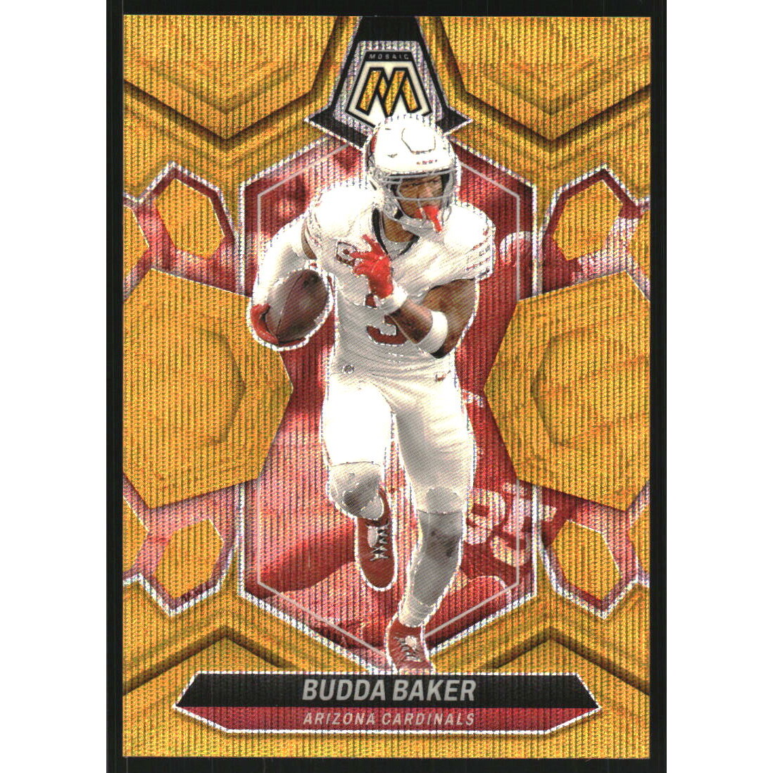 2024 Panini Mosaic Mosaic Gold Wave #7 Budda Baker. rookie card picture