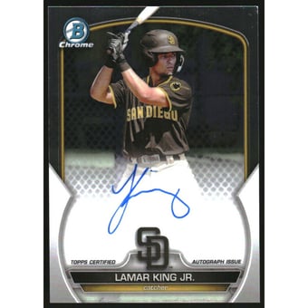 2023 Bowman Chrome Prospect Autographs #CPALK Lamar King Jr.