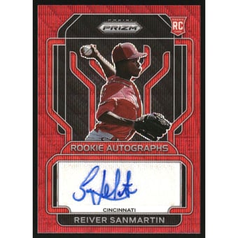 2022 Panini Prizm Rookie Autographs Prizms Red Wave #80 Reiver Sanmartin