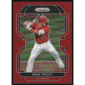2022 Panini Prizm Prizms Red #138 Mike Trout T2