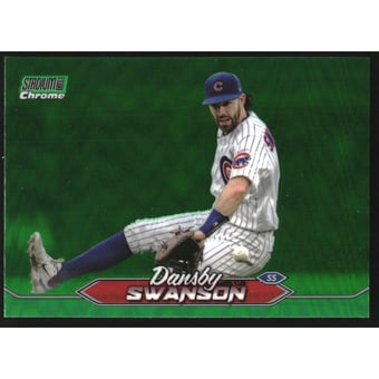 2024 Stadium Club Chrome Green Refractors #11 Dansby Swanson