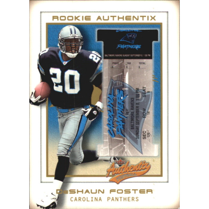 2002 Fleer Authentix Second Row #115 DeShaun Foster