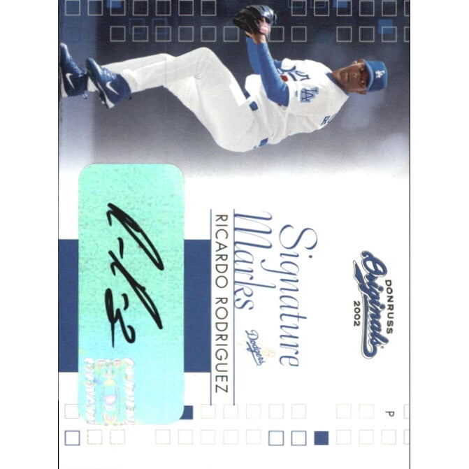 2002 Donruss Originals Signature Marks #27 Ricardo Rodriguez/200. rookie card picture
