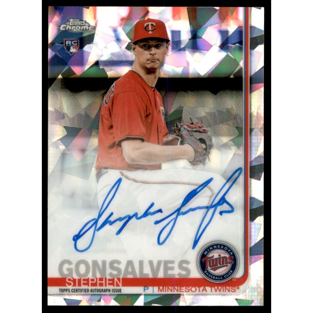 2019 Topps Chrome Sapphire Rookie Autographs #CSASG Stephen Gonsalves. rookie card picture