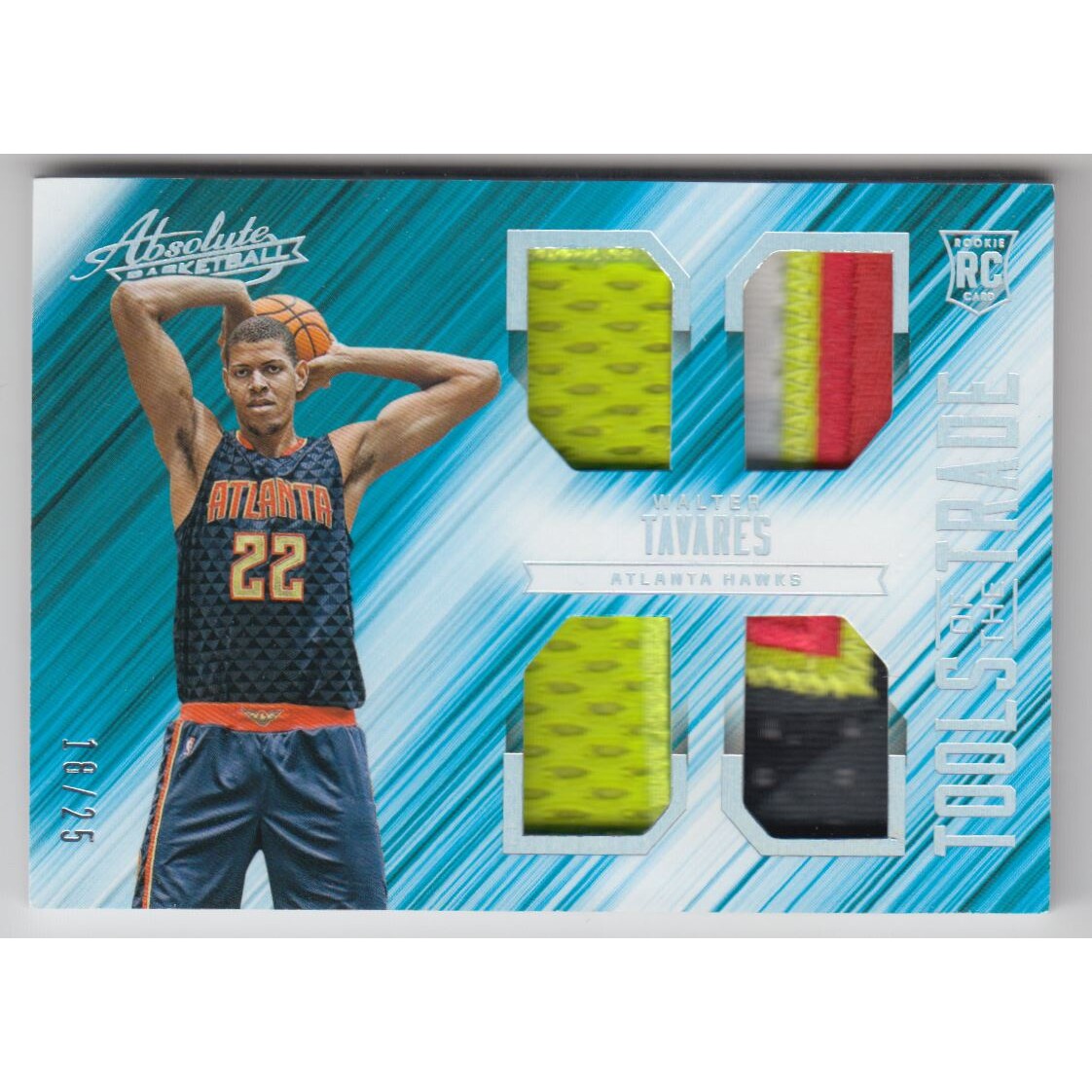 2015-16 Absolute Memorabilia Tools of the Trade Rookie Materials Quad Prime #TTMWT Walter Tavares