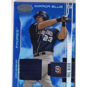 2003 Leaf Certified Materials Mirror Blue Materials #160 Phil Nevin Jsy/100