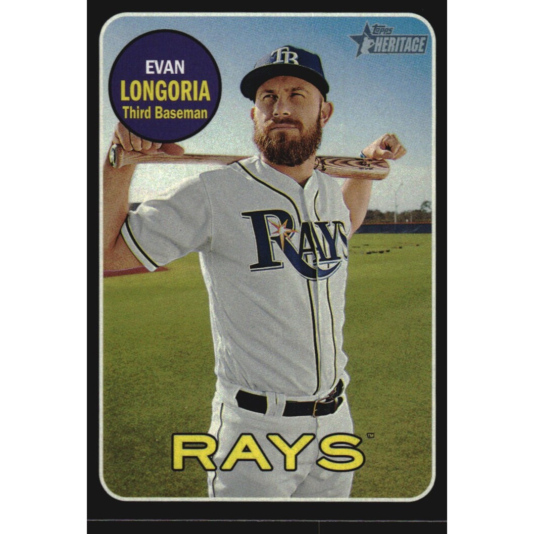 2018 Topps Heritage Black Border #397 Evan Longoria. rookie card picture