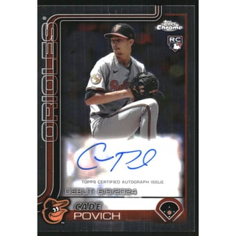 2025 Topps Chrome Update Rookie Debut Autographs #CRDACP Cade Povich