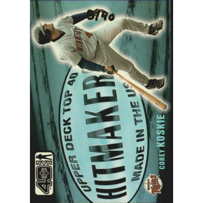 2002 Upper Deck 40-Man Electric Rainbow #1084 Corey Koskie HM