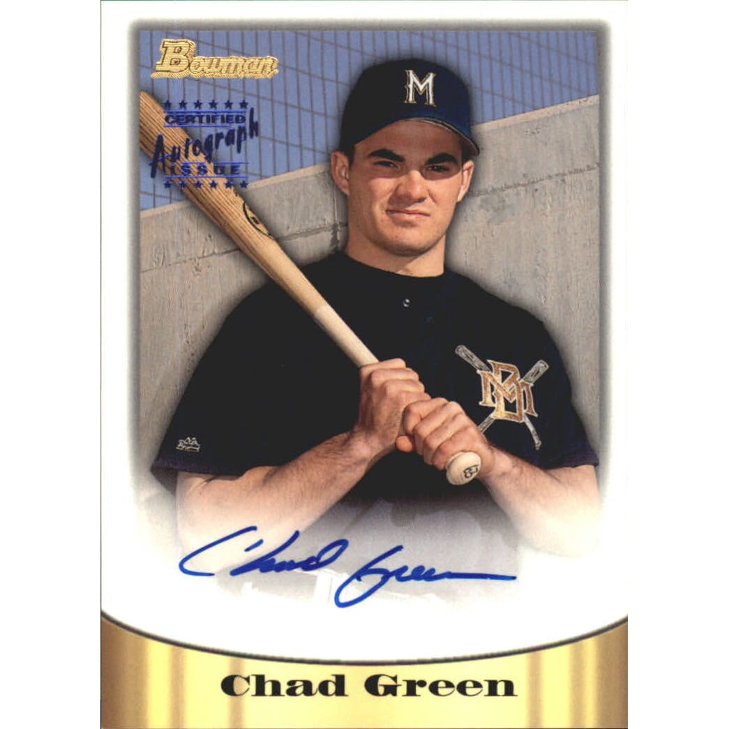 1998 Bowman Certified Blue Autographs #23 Chad Green. rookie card picture
