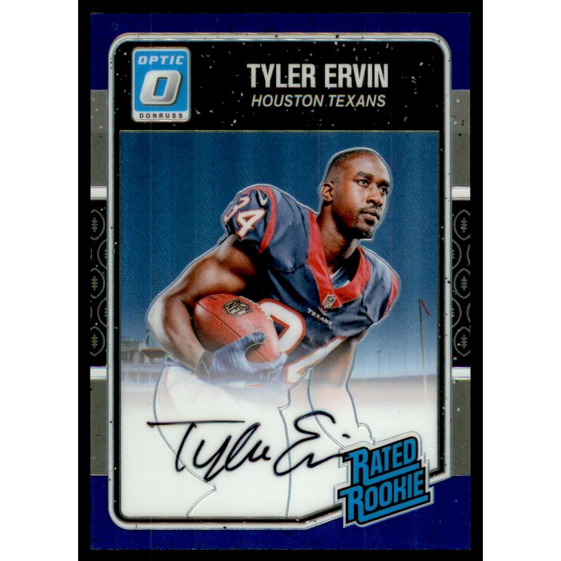 2016 Donruss Optic Rated Rookies Autographs Blue #198 Tyler Ervin. rookie card picture