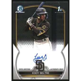 2023 Bowman Chrome Prospect Autographs #CPAEB Eddy Beltre