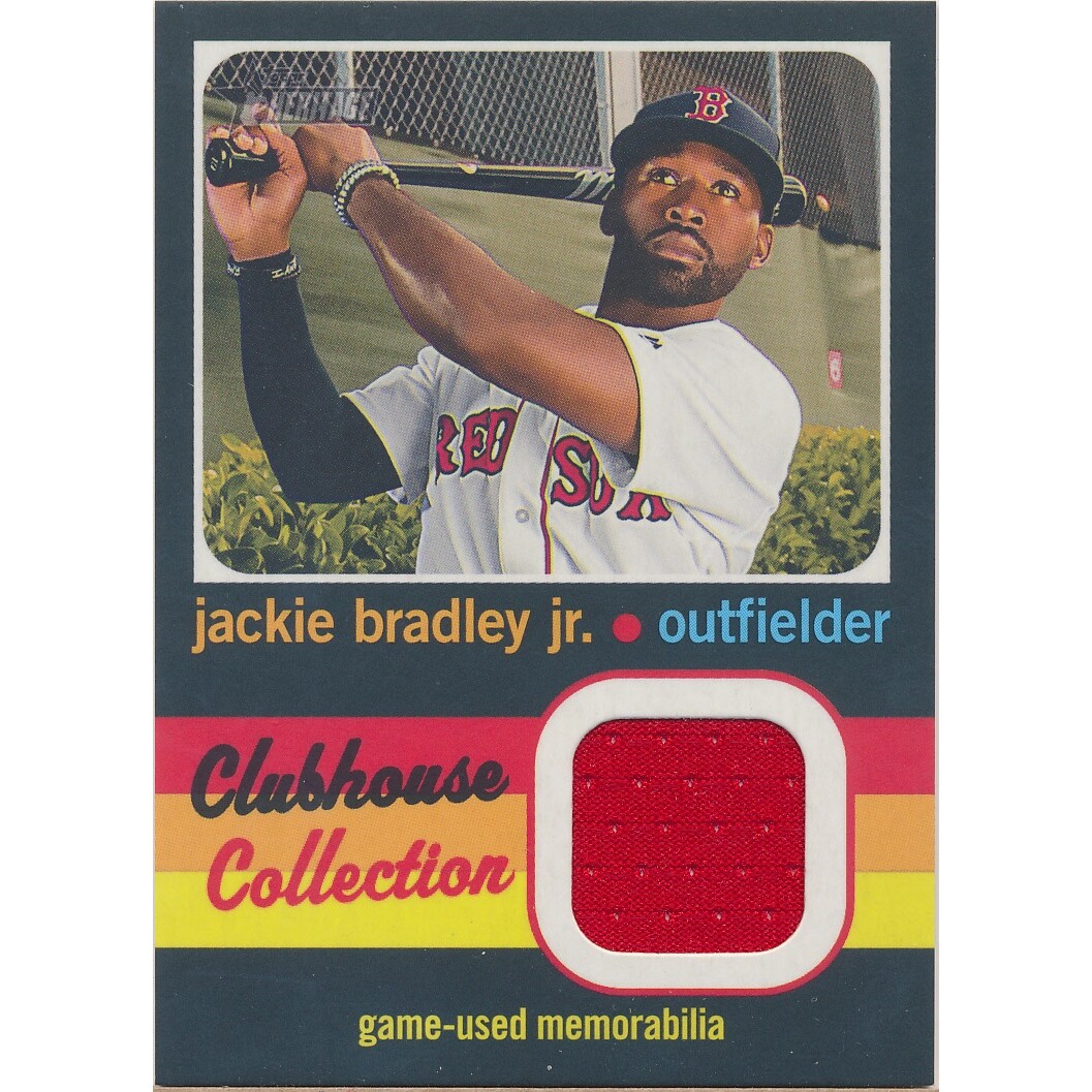 2020 Topps Heritage Clubhouse Collection Relics #CCRJBJ Jackie Bradley Jr. HN. rookie card picture