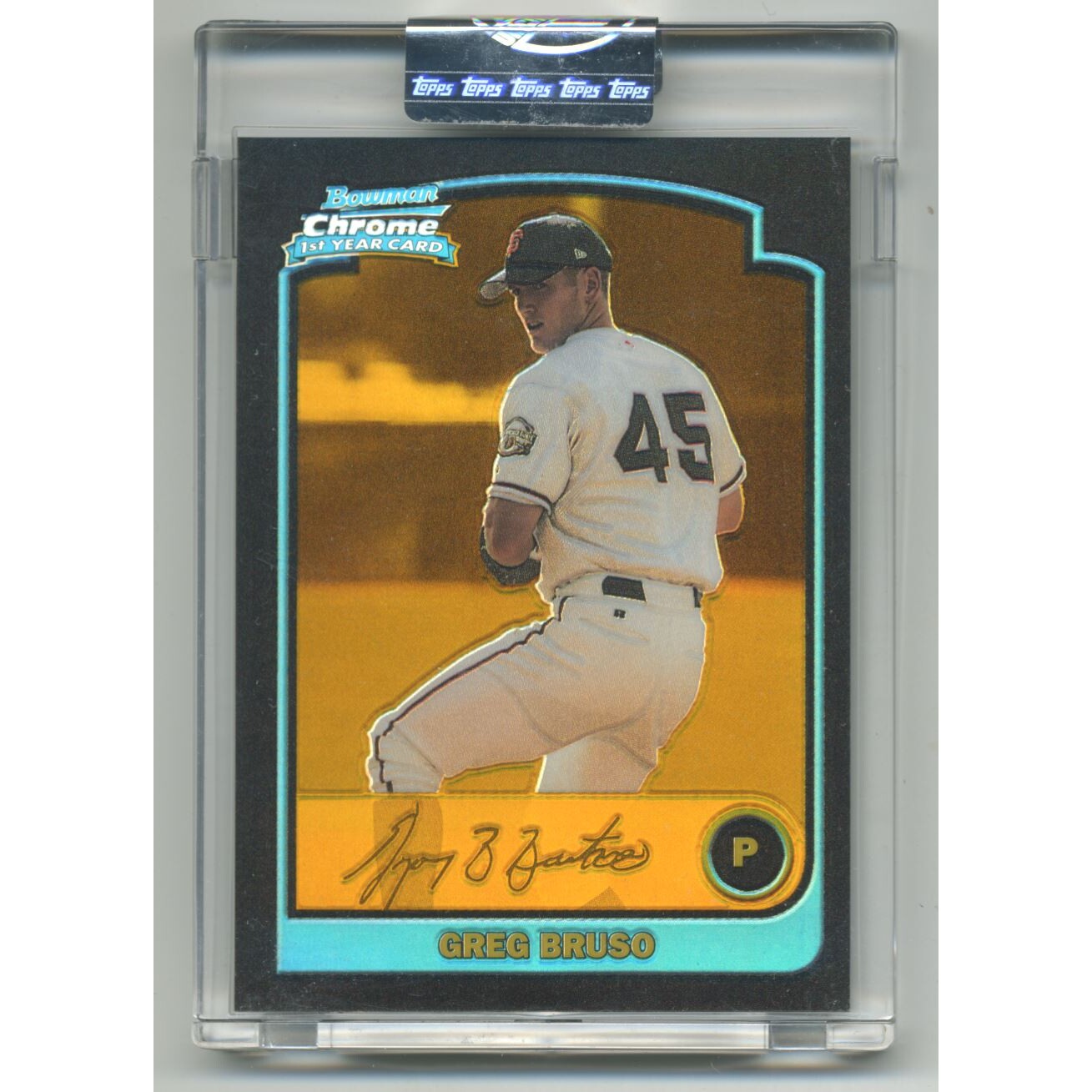 2003 Bowman Chrome Gold Refractors #186 Greg Bruso