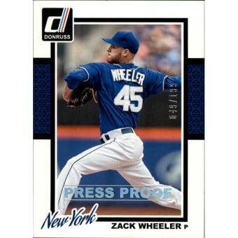 2014 Donruss Press Proofs Silver #166 Zack Wheeler