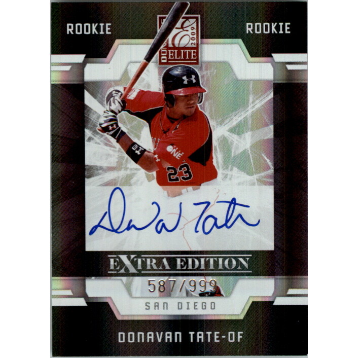 2009 Donruss Elite Extra Edition #52 Donavan Tate AU/999. rookie card picture