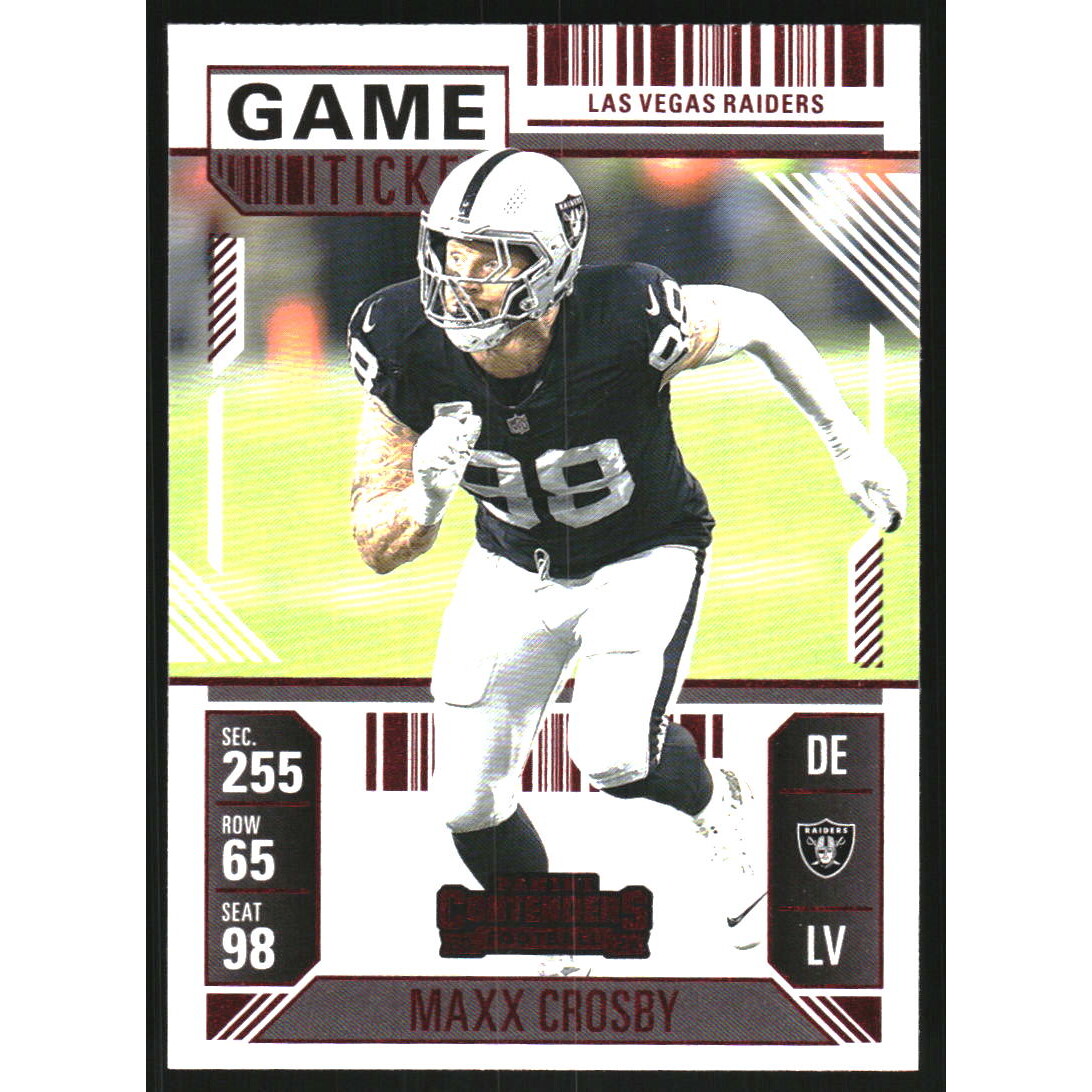 2024 Panini Contenders Game Ticket Red #52 Maxx Crosby