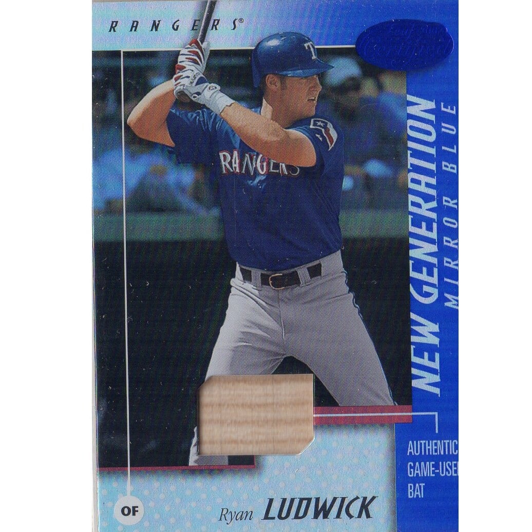 2002 Leaf Certified Mirror Blue #158 Ryan Ludwick NG Bat