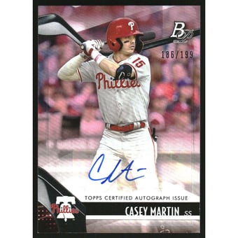 2021 Bowman Platinum Top Prospect Autographs Pink #TOP4 Casey Martin