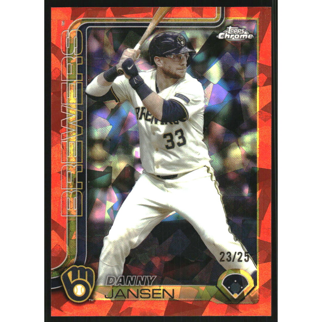 2025 Topps Chrome Update Sapphire Orange #USC122 Danny Jansen. rookie card picture