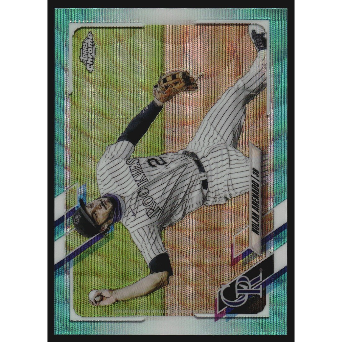 2021 Topps Chrome Aqua Wave Refractors #84 Nolan Arenado