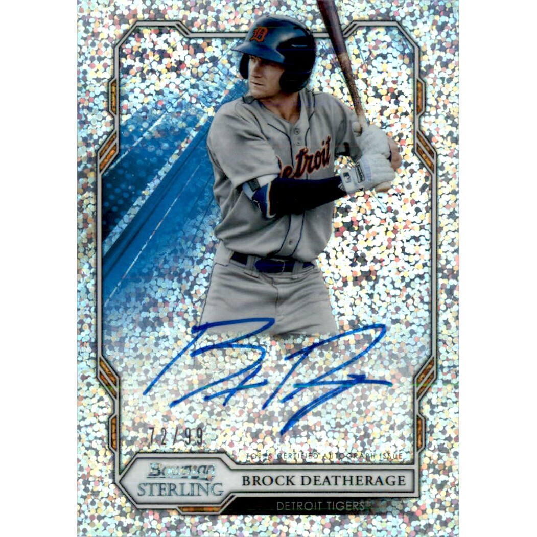 2019 Bowman Sterling Prospect Autographs Speckle Refractors #BSPABD Brock Deatherage