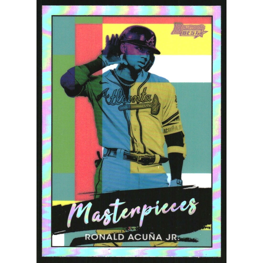2021 Bowman's Best Bowman Masterpieces #BM10 Ronald Acuna Jr.. rookie card picture