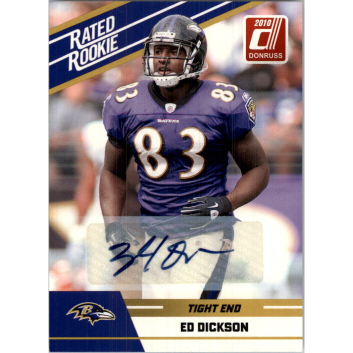 2010 Donruss Rated Rookies Autographs #35 Ed Dickson. rookie card picture
