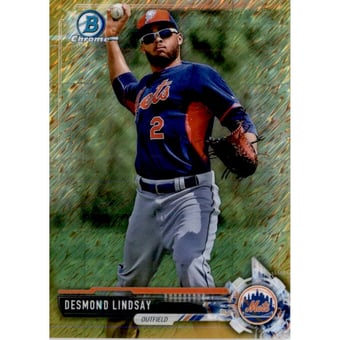 2017 Bowman Chrome Prospects Gold Shimmer Refractors #BCP179 Desmond Lindsay