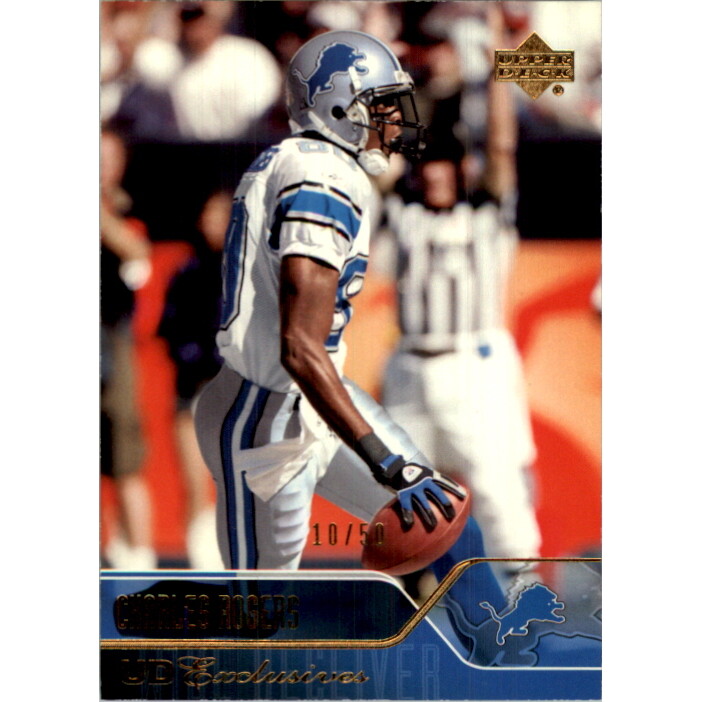 2004 Upper Deck UD Exclusive #66 Charles Rogers. rookie card picture