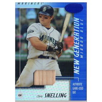 2002 Leaf Certified Mirror Blue #194 Chris Snelling NG Bat
