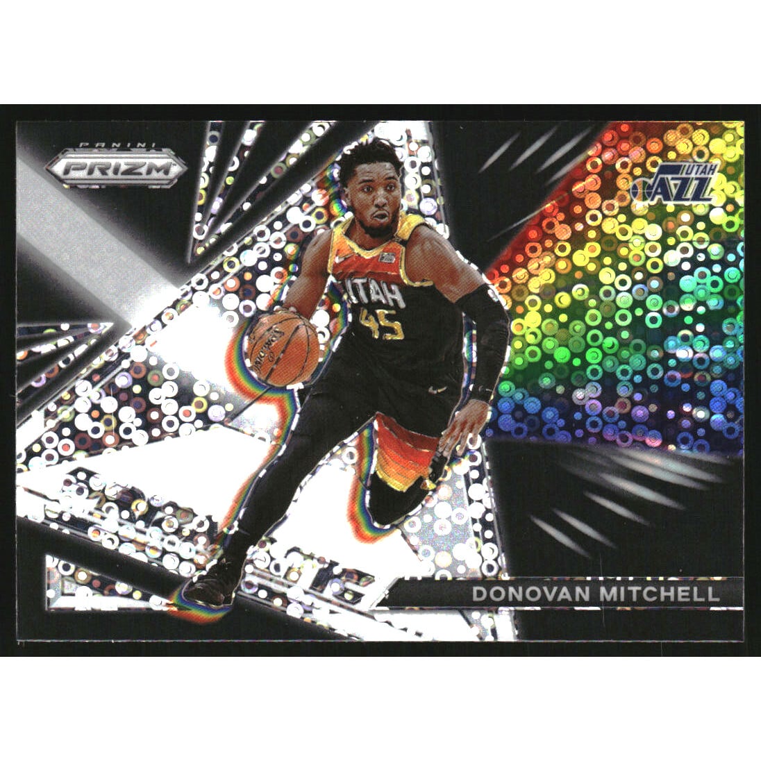 2021-22 Panini Prizm Prizmatic Fast Break #8 Donovan Mitchell. rookie card picture