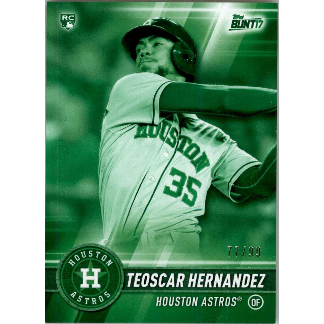 2017 Topps Bunt Green #18 Teoscar Hernandez. rookie card picture
