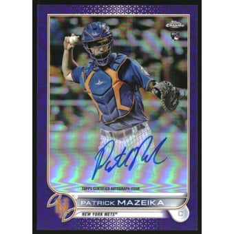 2022 Topps Chrome Rookie Autographs Purple Refractors #RAPM Patrick Mazeika