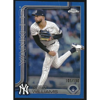 2025 Topps Chrome Blue Refractors #153 Devin Williams