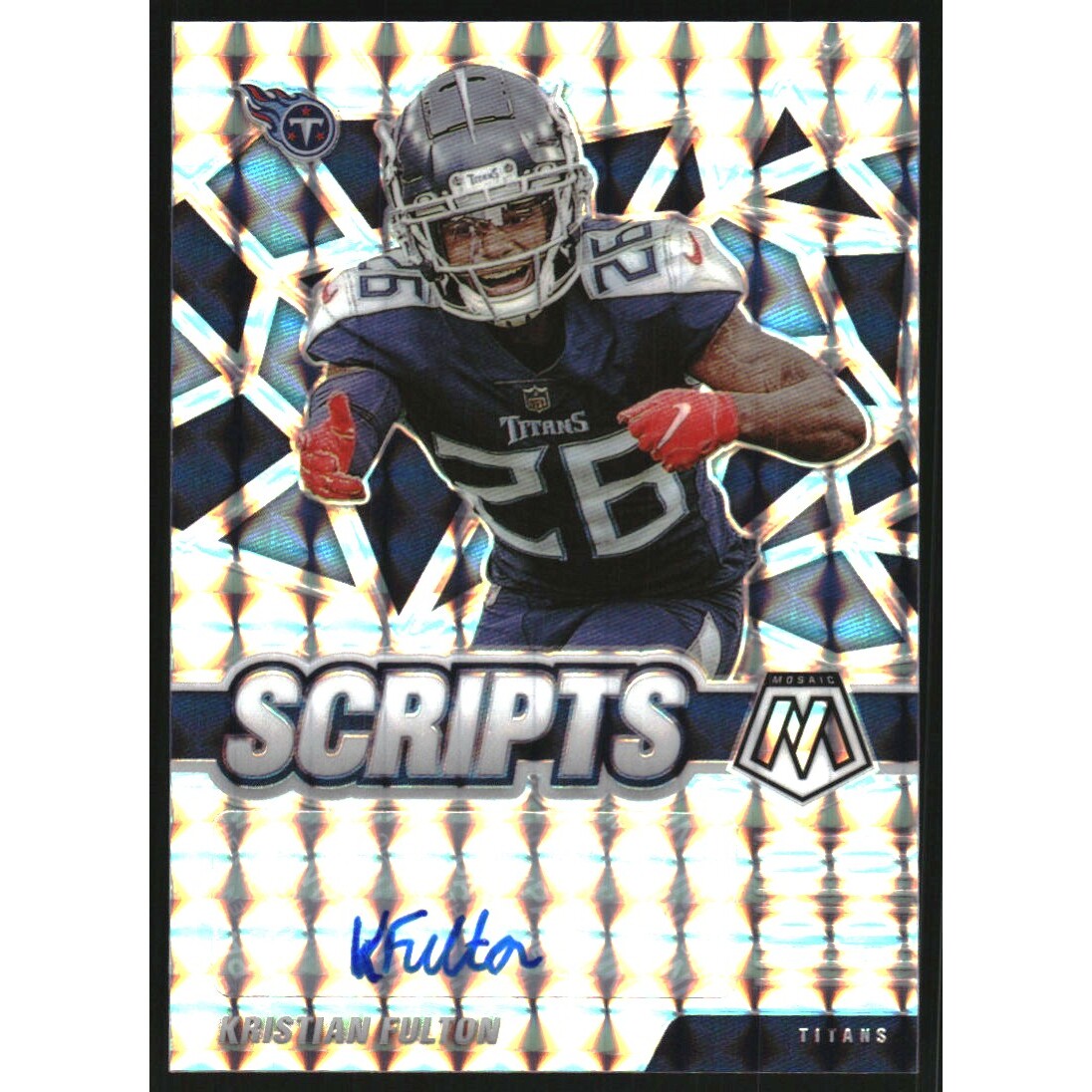 2021 Panini Mosaic Scripts #28 Kristian Fulton