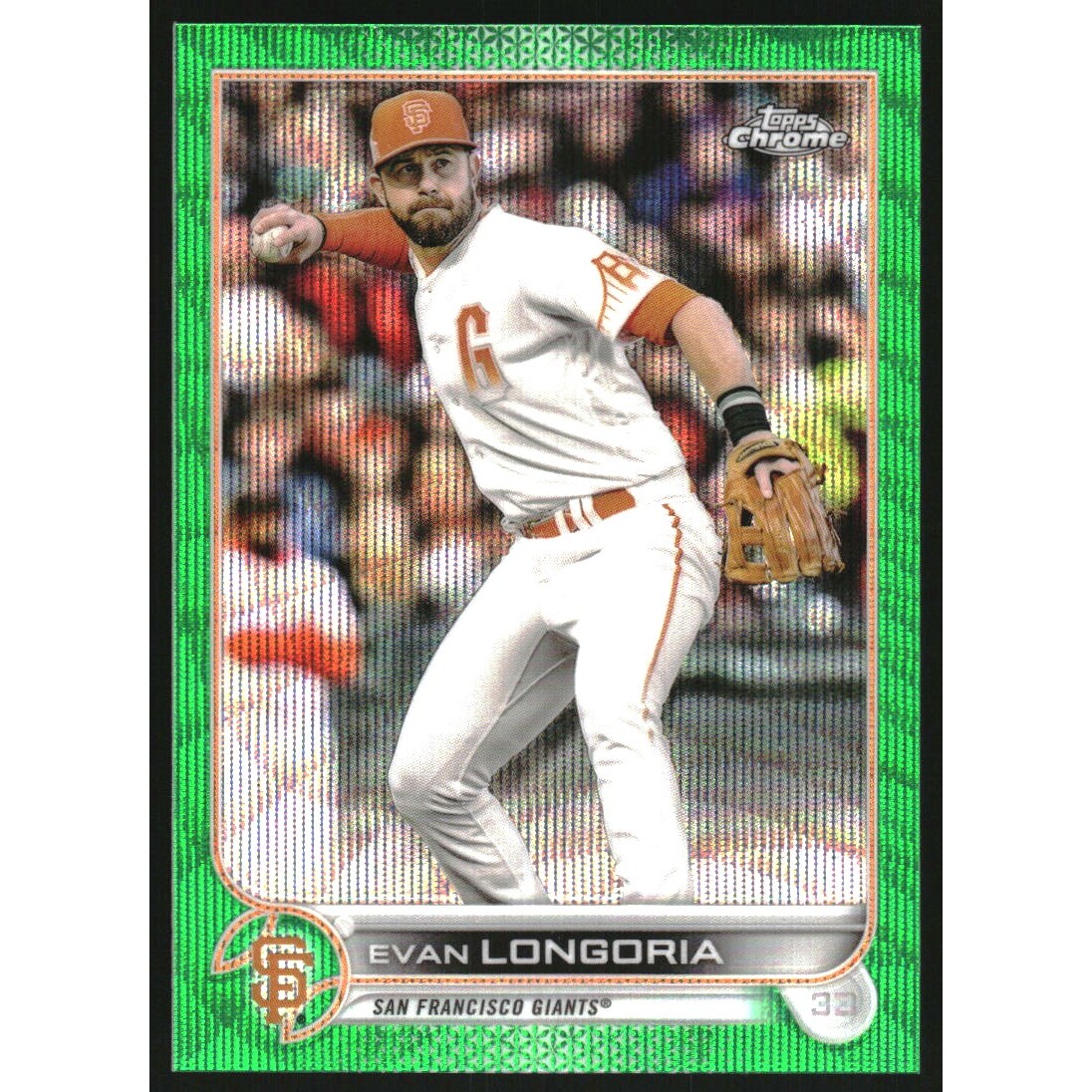 2022 Topps Chrome Green Wave Refractors #54 Evan Longoria