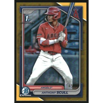 2024 Bowman Chrome Prospects Gold Refractors #BCP107 Anthony Scull